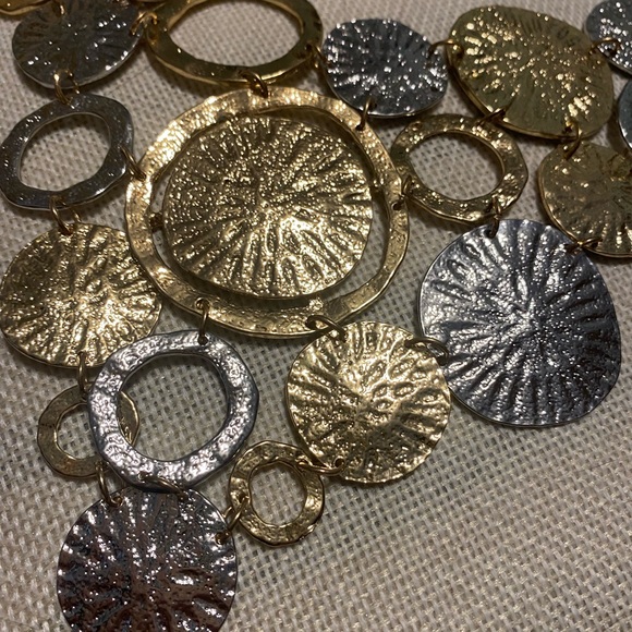 Amrita Singh Gold and Silver Medallion Necklace - Picture 4 of 4